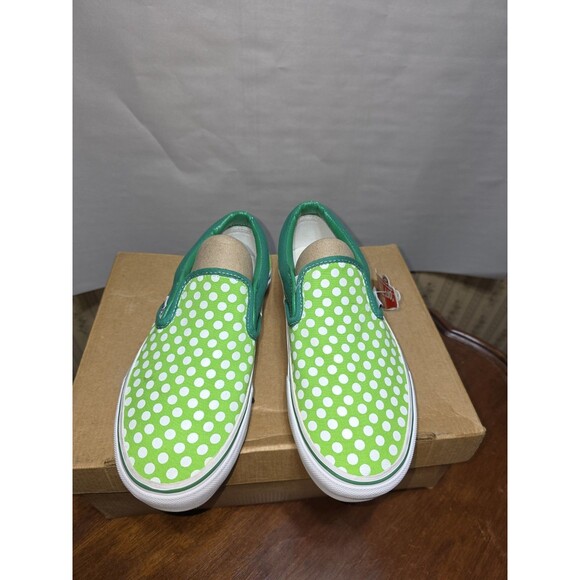 Vans Shoes - Vans Classic Slip On Polka Dot Lime Green White Womens 8 Mens 6.5 NWOB